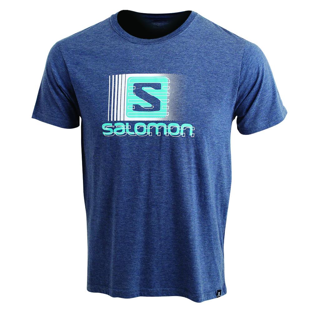 Salomon Israel FLASHBACK SS M - Mens T shirts - Dark Denim (YJUL-73694)